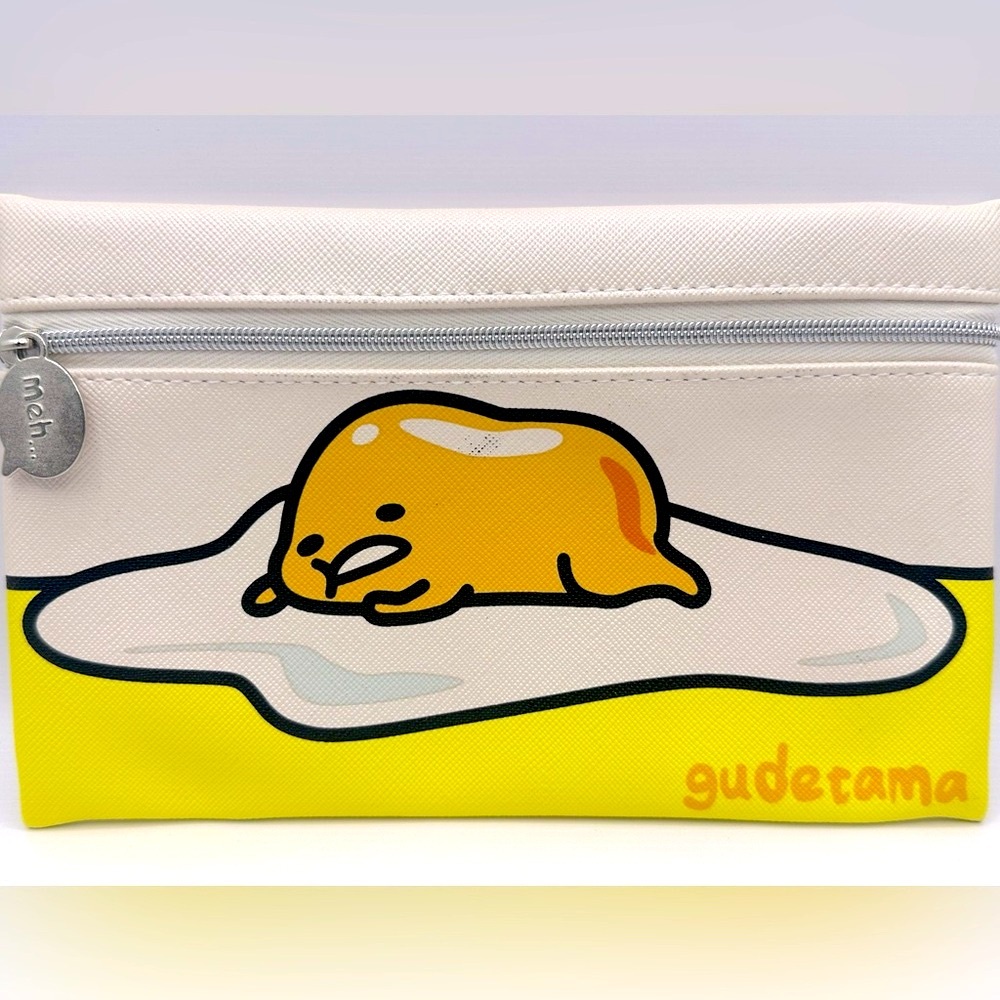 3/26 Ipsy Gudetama Sanrio Lazy Egg Meh Cosmetic Glam Bag- 3 free beauty samples